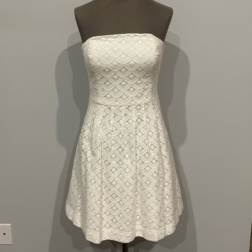 Lilly Pulitzer white Strapless Dress